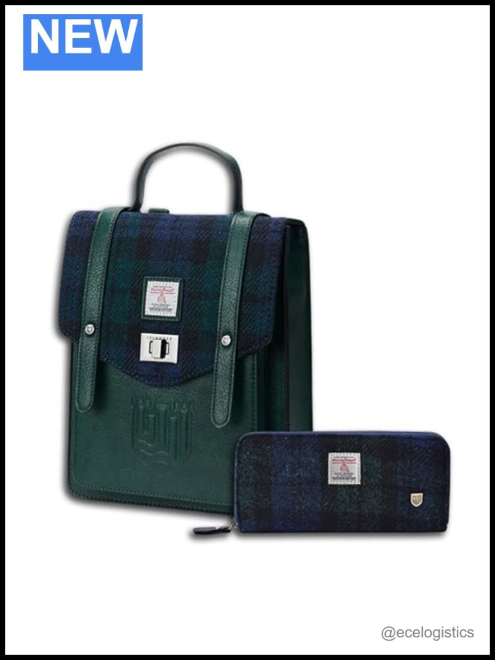 Harris Tweed Set - Mini Carloway Backpack & Long Purse